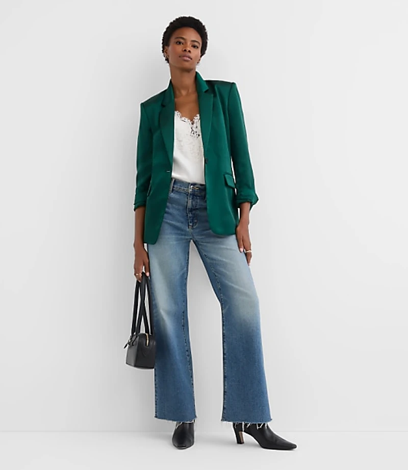 Tall Satin Belted Modern Blazer