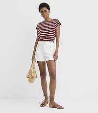 Striped Modern Wedge Tee