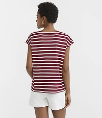 Striped Modern Wedge Tee
