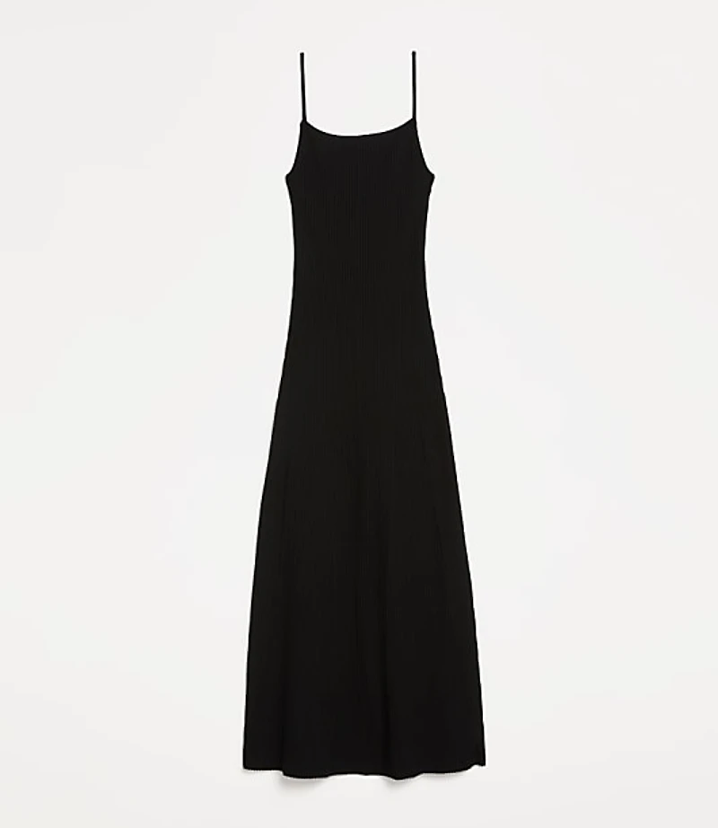 Petite LOFT Versa Ribbed Strappy Midi Dress