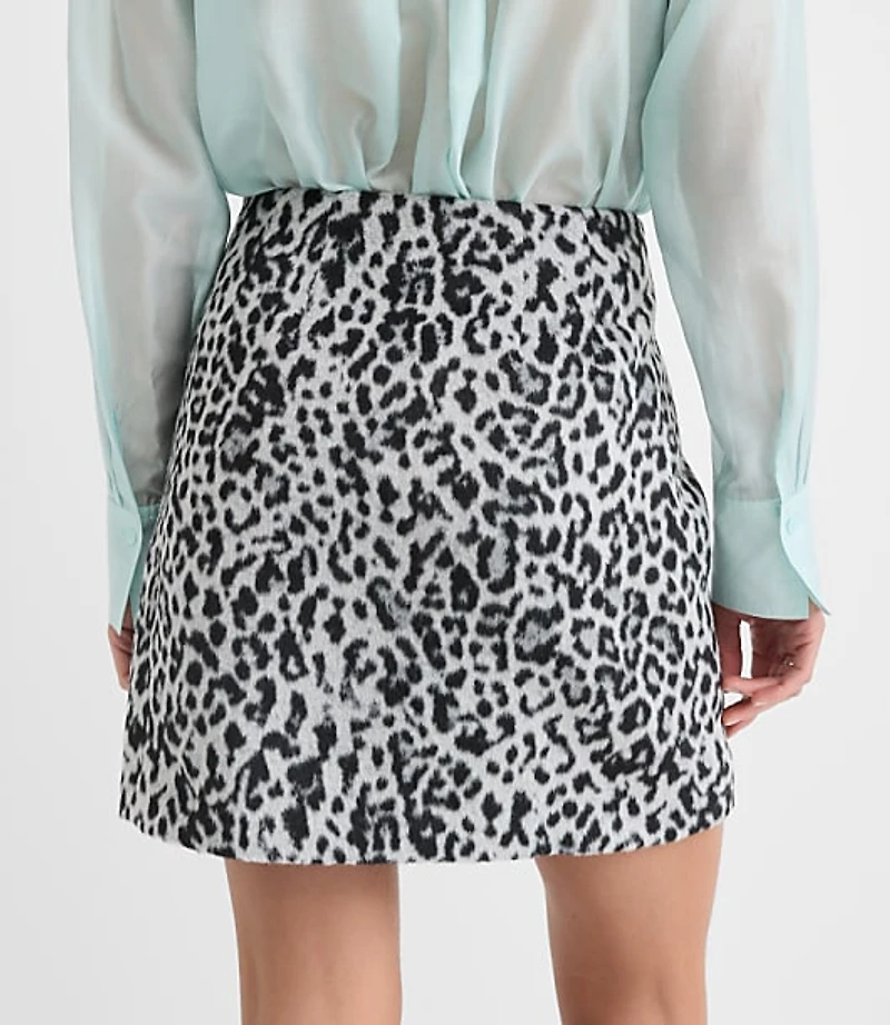 Leopard Print Mini Skirt