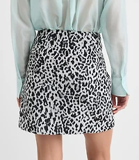 Leopard Print Mini Skirt