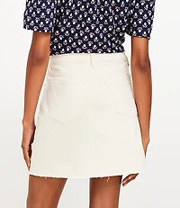 Fresh Cut Denim Mini Skirt Ivory