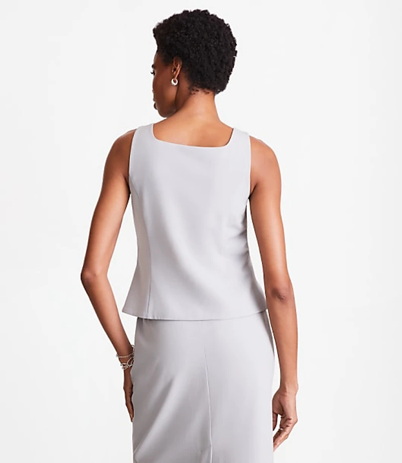 Petite LOFT Versa Seasonless Square Neck Pocket Vest