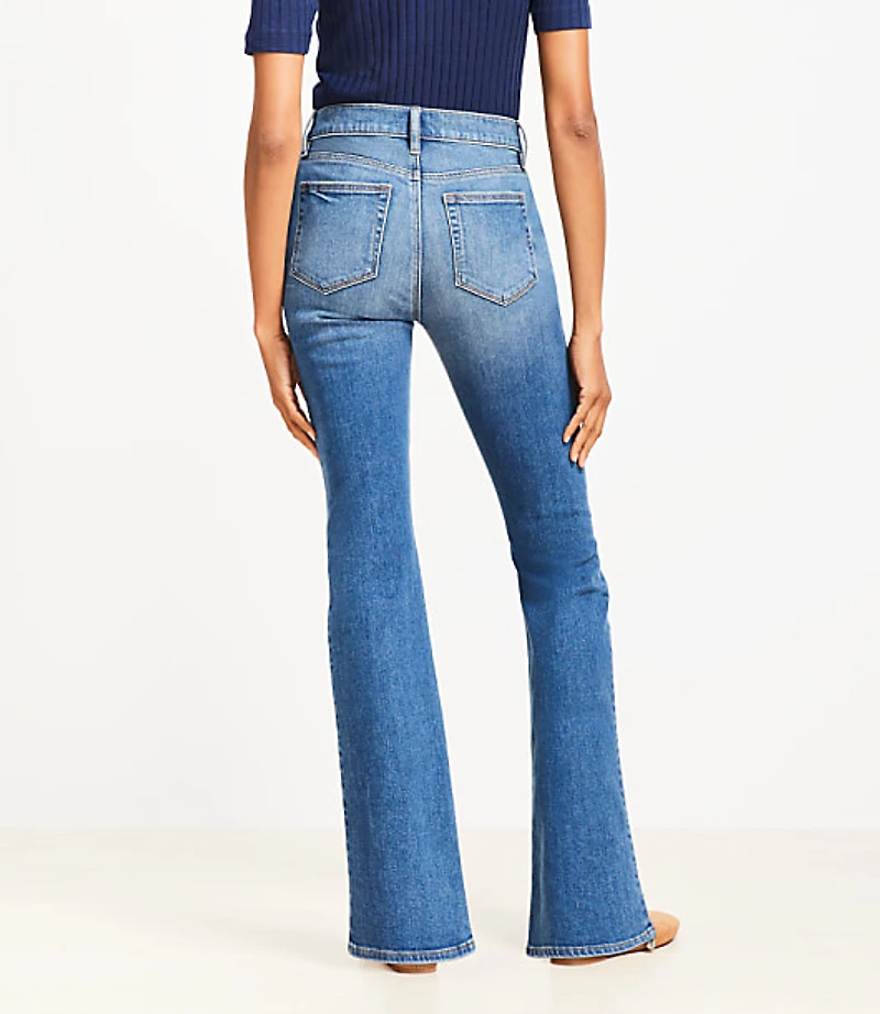 Petite Curvy Mid Rise Boot Jeans Luxe Medium Wash