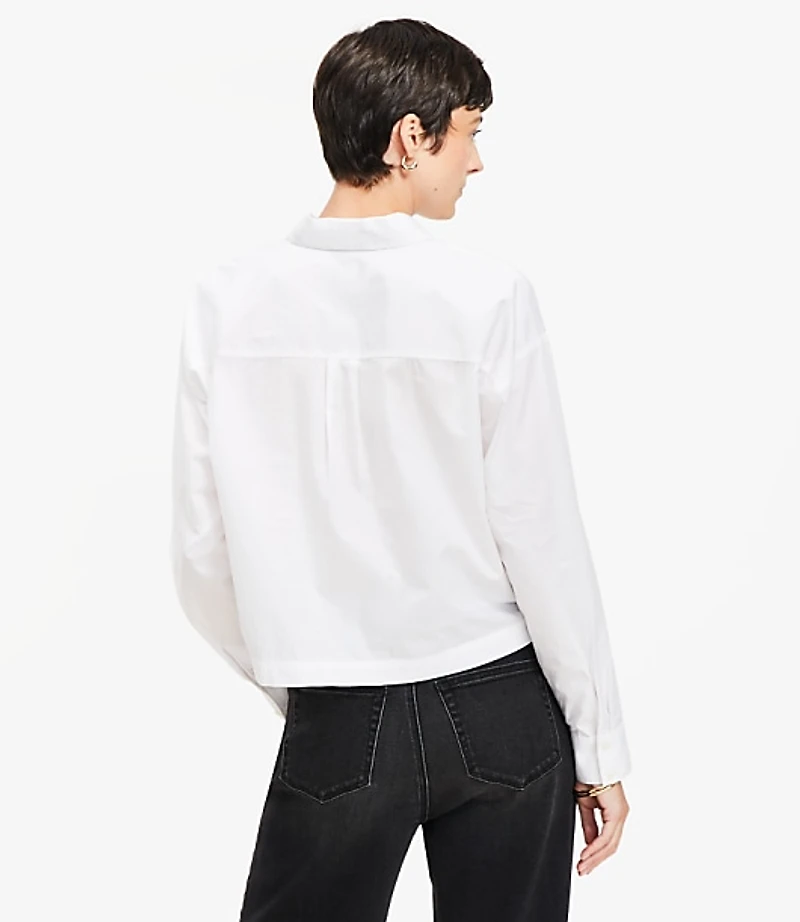 Poplin Wide Sleeve Modern Utility Shirt