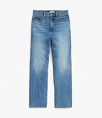 High Rise Straight Jeans Authentic Vintage Mid Wash