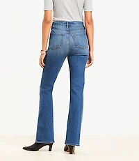 Curvy High Rise Slim Flare Jeans Vintage Dark Indigo Wash