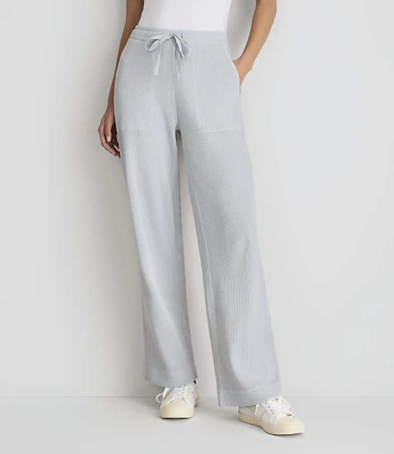 Lou & Grey Garment Dyed Waffle Wide Leg Pants