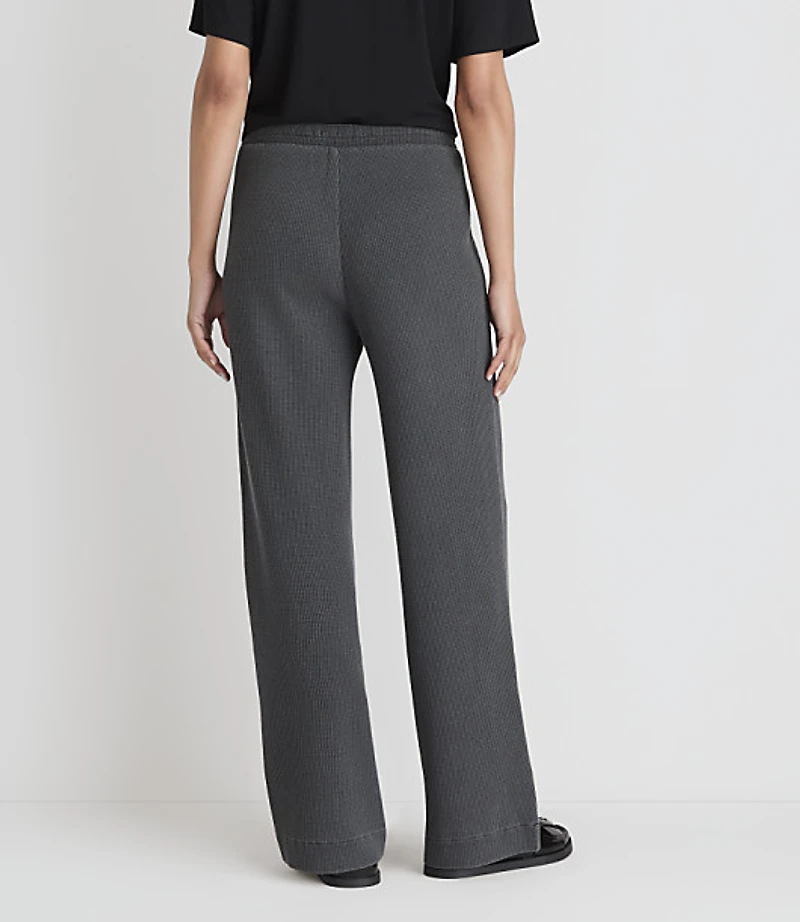 Lou & Grey Garment Dyed Waffle Wide Leg Pants