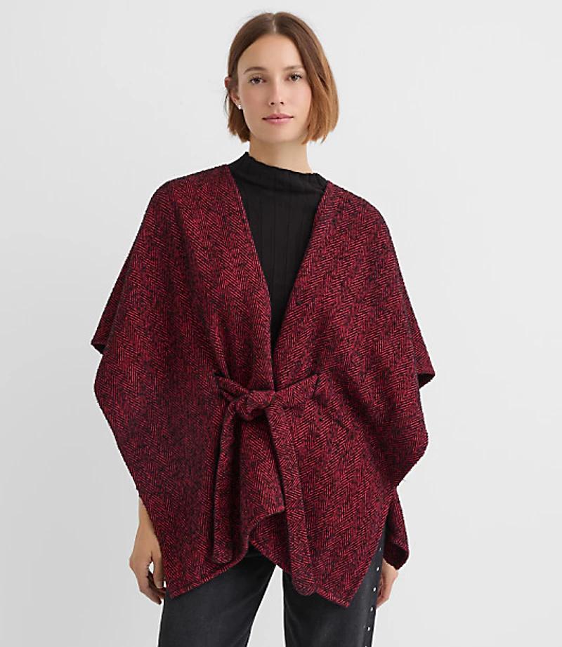 Herringbone Belted Wrap
