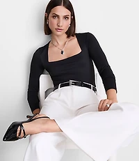LOFT Versa 360 Knit Square Neck Top