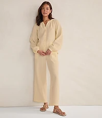 Haven Well Within Organic Cotton Gauze Long Sleeve Top