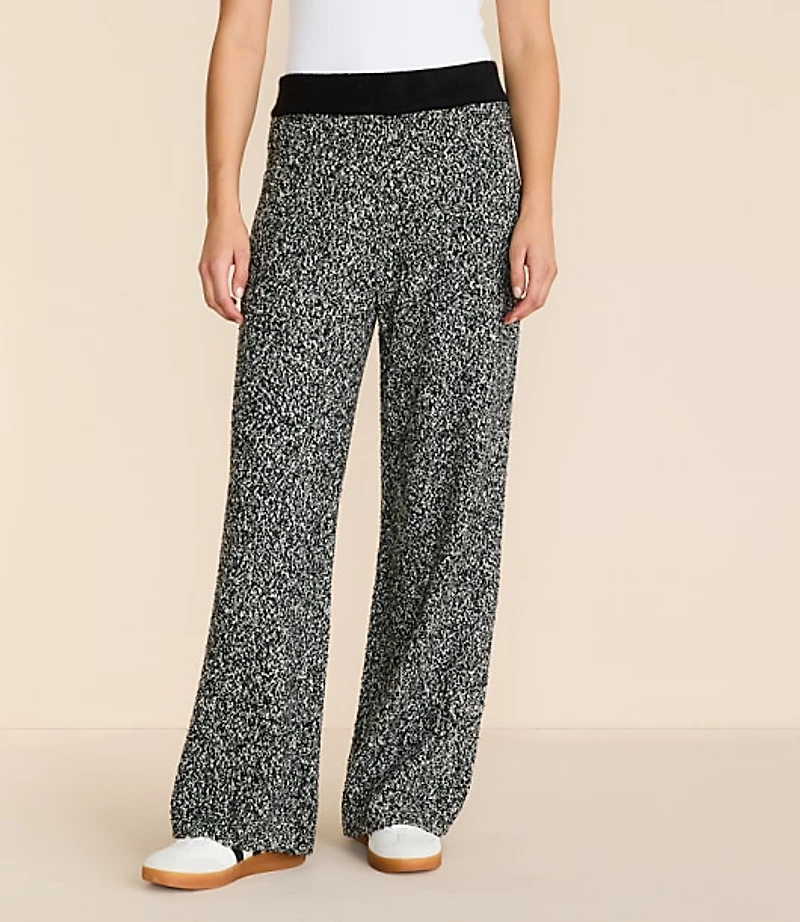 Petite Lou & Grey Colorblock Wide Leg Sweater Pants