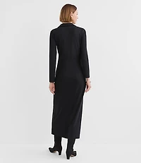 Button Twist Midi Dress