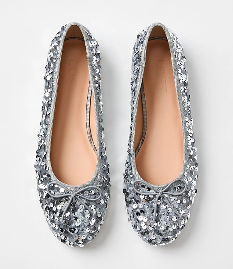 Sequin Ballet Flats