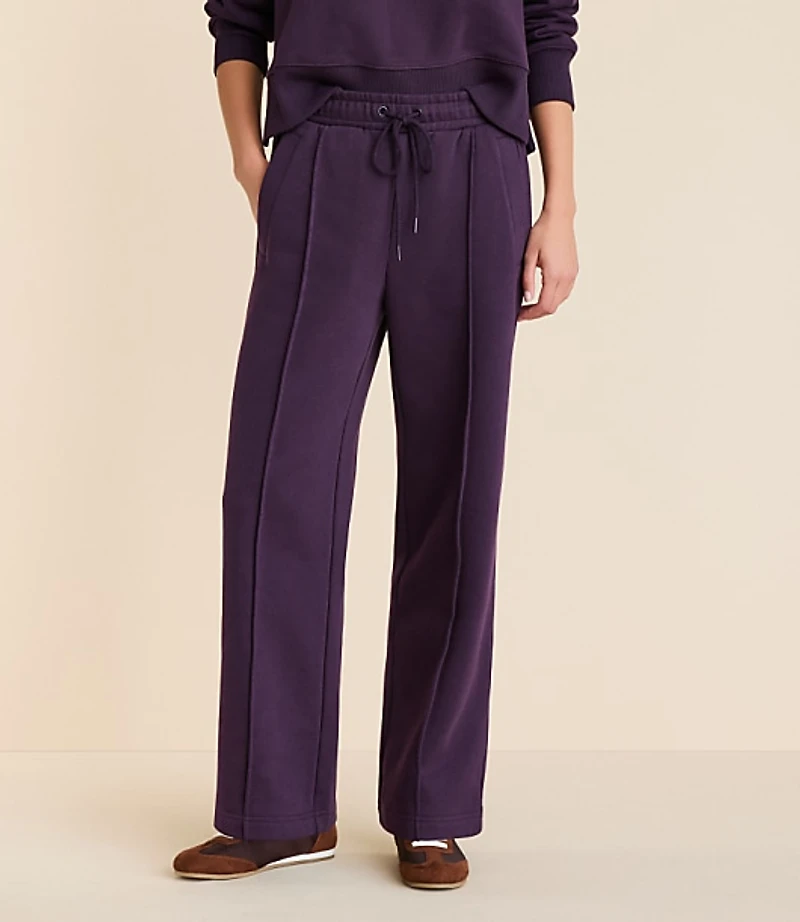 Lou & Grey Pintucked Elite Fleece Straight Pants