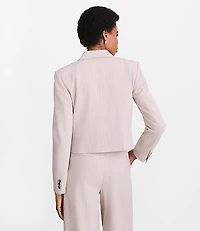 LOFT Versa Seasonless Stretch Double Breasted Blazer Stripe