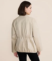 Lou & Grey Peached Cinched Utility Jacket