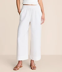 Lou & Grey Flecked Triple Cloth Wide Leg Crop Pants