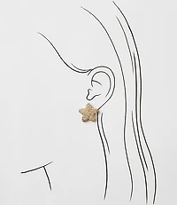 Sparkle Puffy Star Stud Earrings