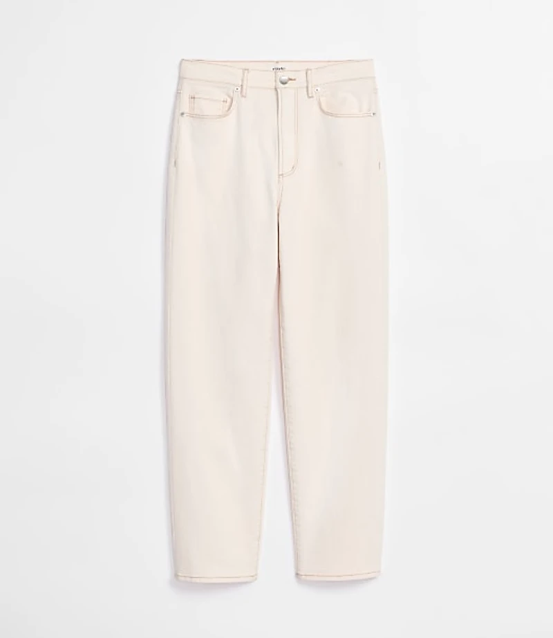 Rivete Curvy High Rise Straight Jeans Ivory