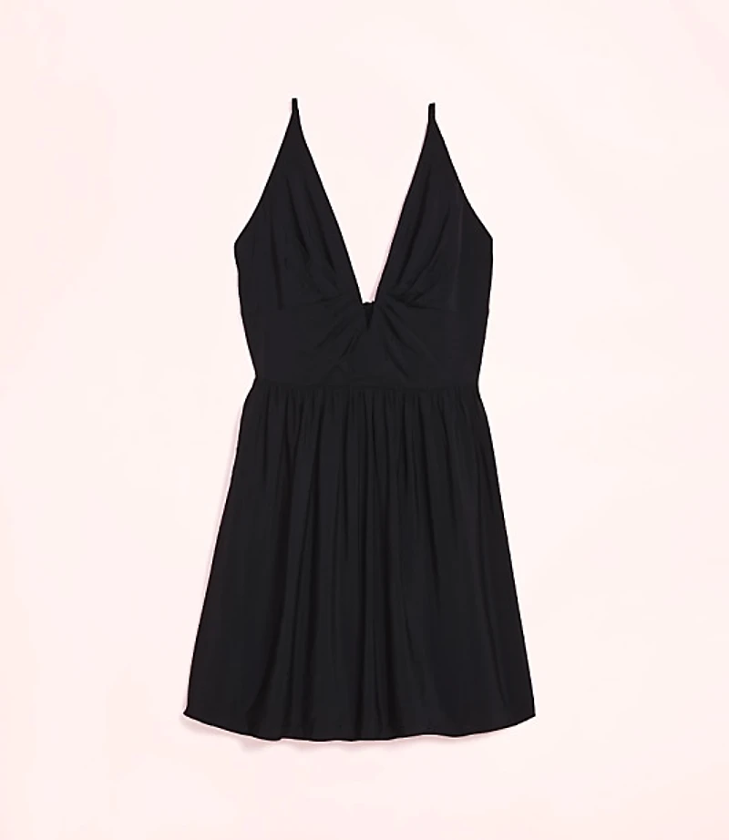 Lately V-Neck Flare Mini Dress