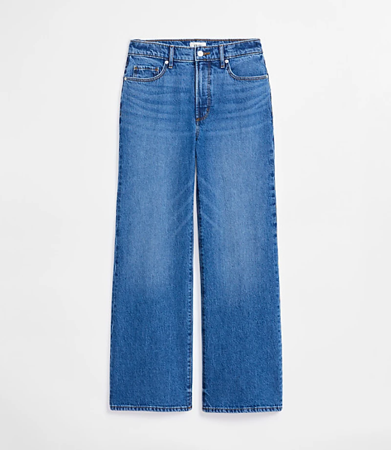 Rivete Curvy High Rise Wide Leg Jeans Vintage Dark Wash