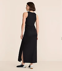 Lou & Grey Brushedsoft Ruched Tank Midi Dress
