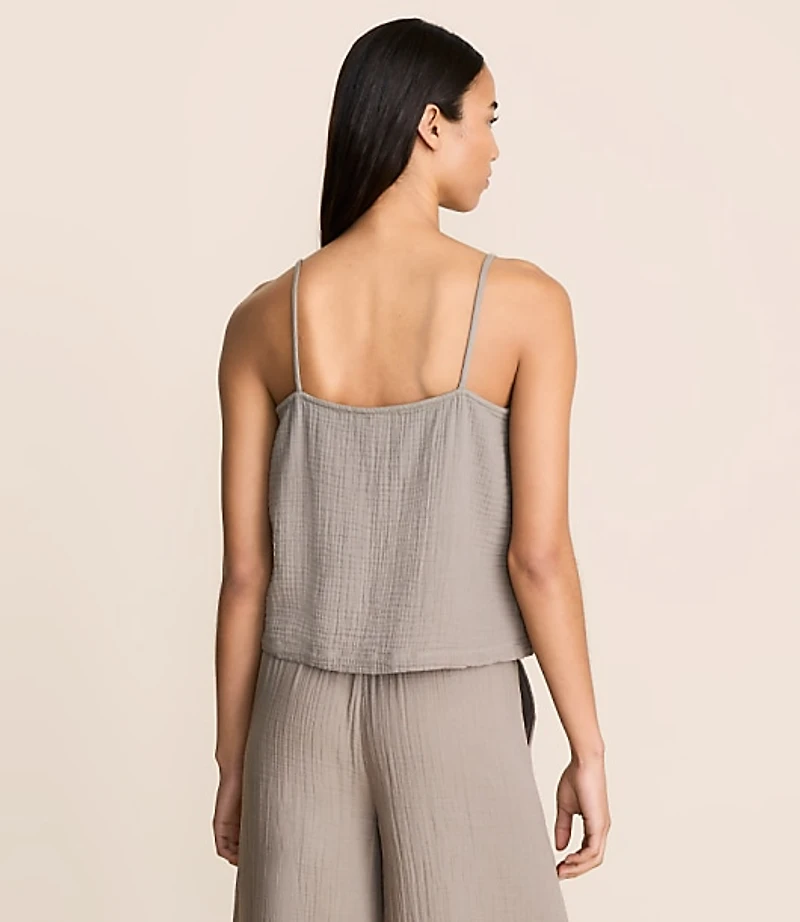 Lou & Grey Ruched Triple Cloth Tank Top