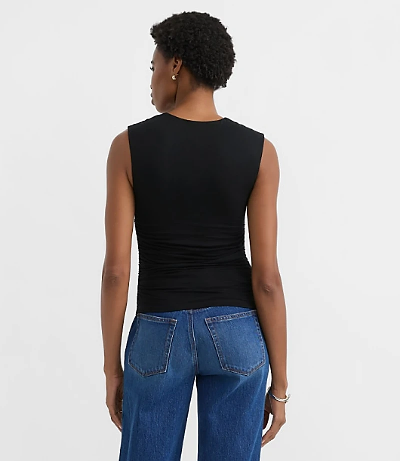 Ruched Square Neck Top