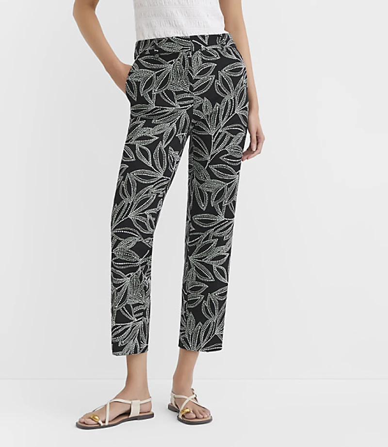 Riviera Slim Pants Leaf Print