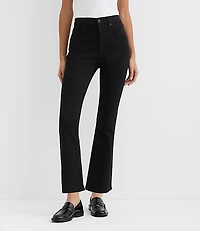 Rivete High Rise Kick Crop Jeans in Noir Wash