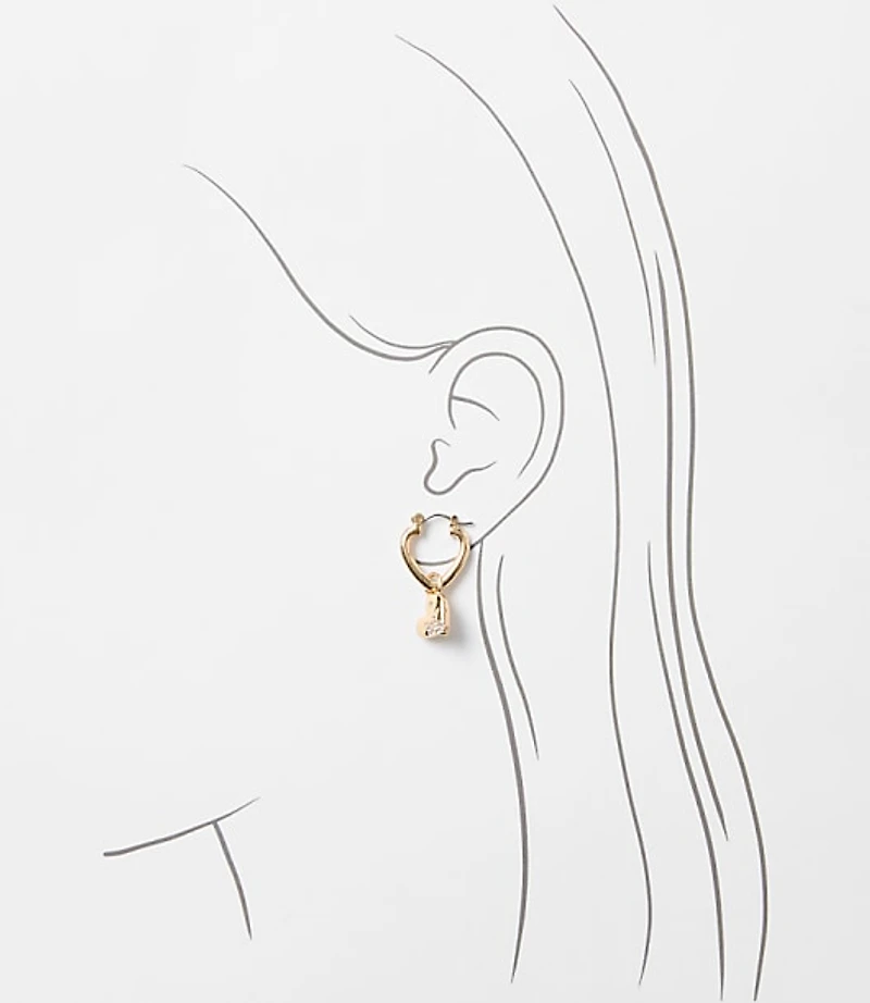 Heart Hoop Earring Set