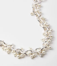 Pearlized Bauble Statement Necklace