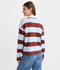 Rugby Stripe Polo Top