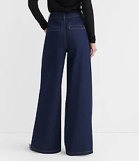Petite Curvy High Rise Trouser Jeans Dark Rinse