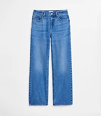 Rivete Curvy Mid Rise Relaxed Straight Jeans Vintage Wash