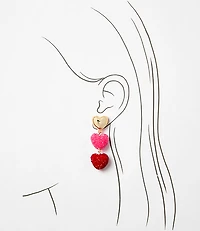 Ombre Heart Drop Earrings
