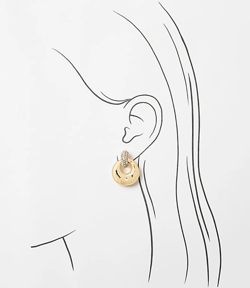 Sparkle Circle Drop Earrings