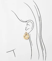 Sparkle Circle Drop Earrings