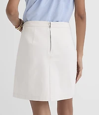Petite Denim Buckle Mini Wrap Skirt