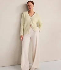 Haven Well Within Garment-Dyed Organic Cotton Shaker Stitch Cardigan