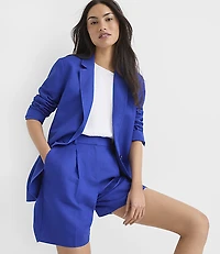 Petite Linen Blend Modern Blazer