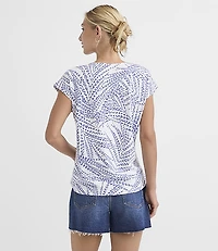Petite Leafed Modern Wedge Tee