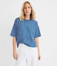 Petite Striped Jersey Modern Tee