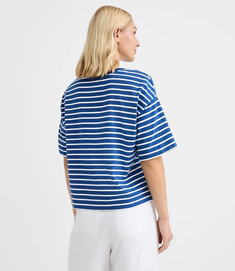 Petite Striped Jersey Modern Tee