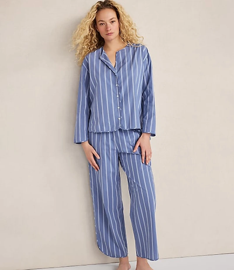 Haven Well Within Organic Cotton Poplin Pinstripe Pajama Pants