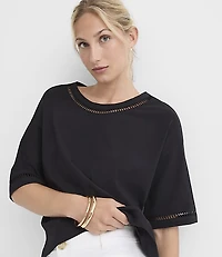 Petite Cutout Jersey Modern Tee