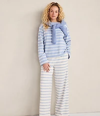 Haven Well Within Brushed Cotton Interlock Stripe Crewneck